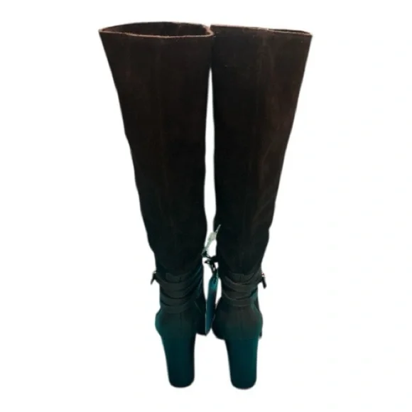 ANTONIO MELANI, Larcin, Chocolate Suede Heeled Boots - Picture 3 of 6